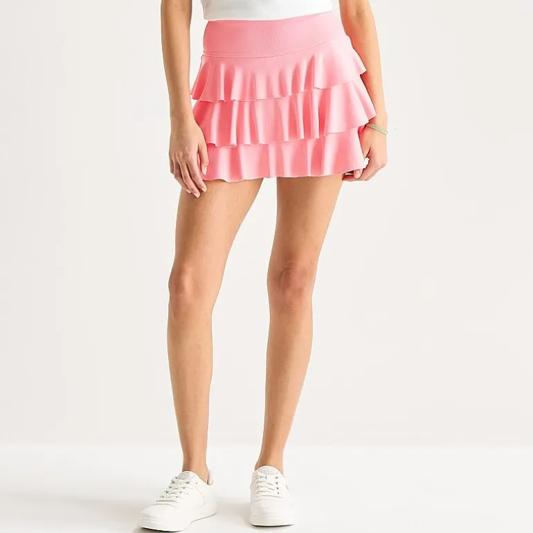 Arizona Womens Juniors Mid Rise Mini Active Pleated Skirt