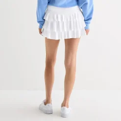 Arizona Womens Juniors Mid Rise Mini Active Pleated Skirt
