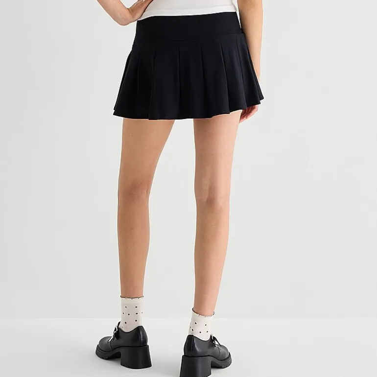 Arizona Womens Juniors Mini Pleated Skirt