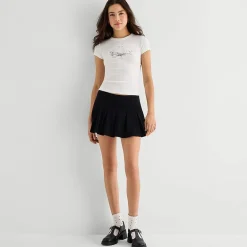 Arizona Womens Juniors Mini Pleated Skirt