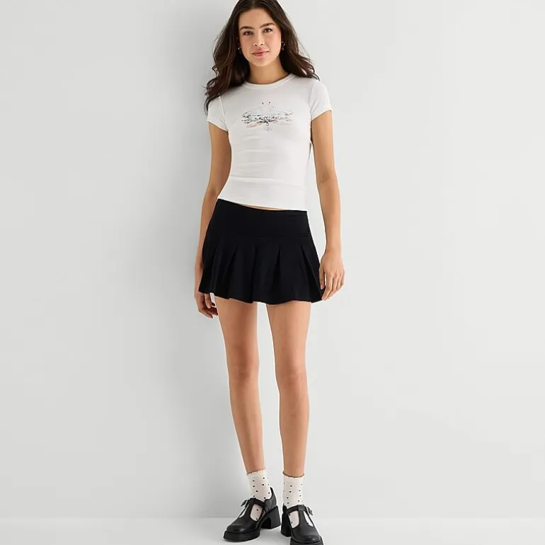 Arizona Womens Juniors Mini Pleated Skirt
