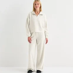 Arizona Womens Juniors Mock Neck Long Sleeve Quarter-Zip Pullover