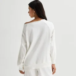 Arizona Womens Juniors Off The Shoulder Long Sleeve Sweatshirt