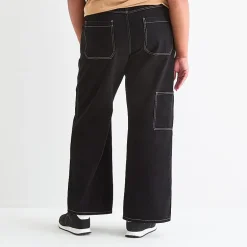Arizona Womens Juniors Plus Highest Rise Straight Leg Jean