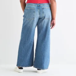 Arizona Womens Juniors Plus Low Rise Baggy Fit Jean