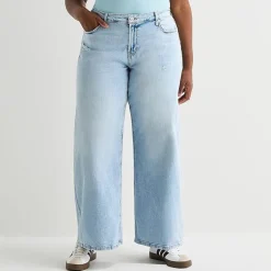 Arizona Womens Juniors Plus Low Rise Baggy Fit Jean