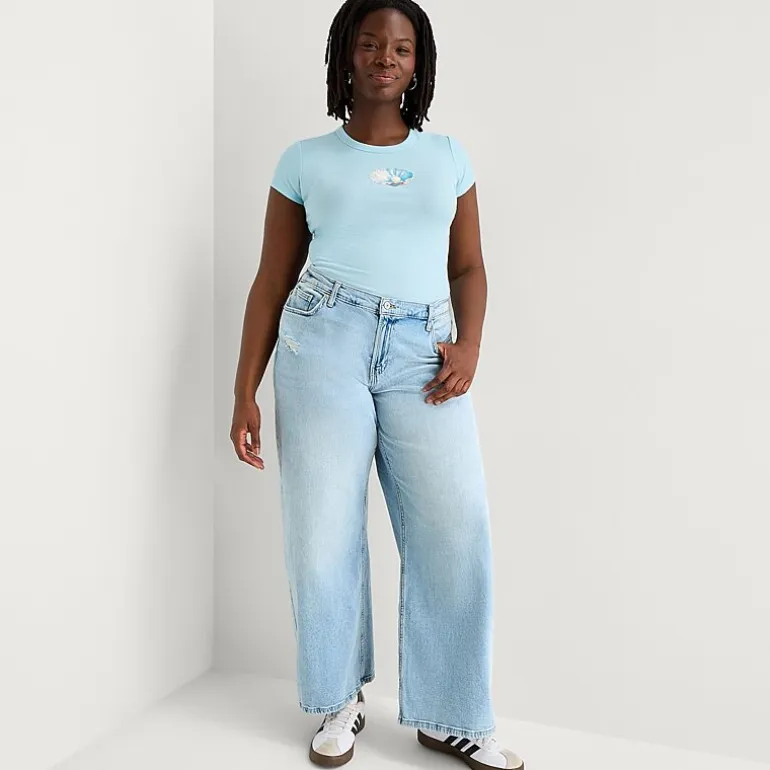 Arizona Womens Juniors Plus Low Rise Baggy Fit Jean