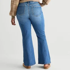Arizona Womens Juniors Plus Low Rise Bootcut Jean
