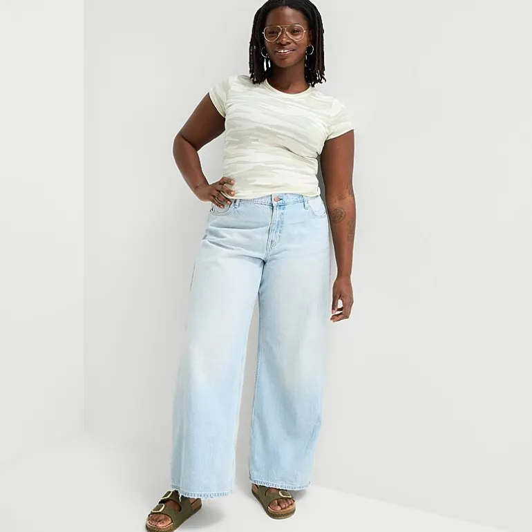 Arizona Womens Juniors Plus Low Rise Baggy Fit Jean