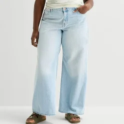 Arizona Womens Juniors Plus Low Rise Baggy Fit Jean