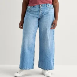 Arizona Womens Juniors Plus Low Rise Baggy Fit Jean