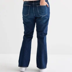 Arizona Womens Juniors Plus Mid Rise Bootcut Jean