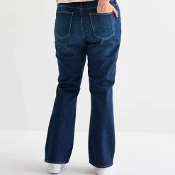 Arizona Womens Juniors Plus Mid Rise Bootcut Jean