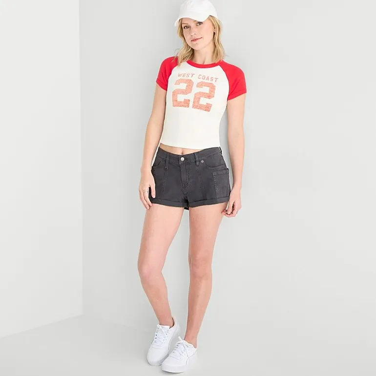 Arizona Womens Juniors Round Neck Short Sleeve Graphic T-Shirt