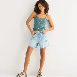 Arizona Womens Juniors Scoop Neck Sleeveless Tank Top