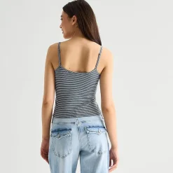 Arizona Womens Juniors Scoop Neck Sleeveless Tank Top