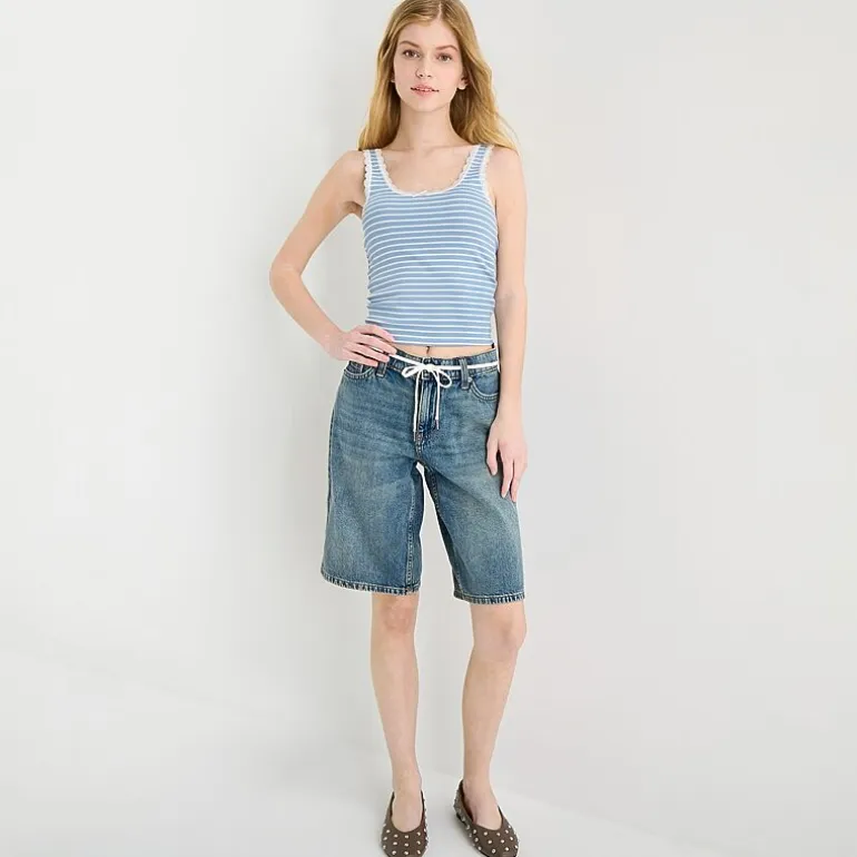 Arizona Womens Juniors Scoop Neck Sleeveless Tank Top