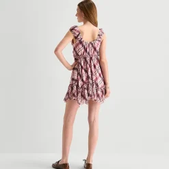 Arizona Womens Juniors Short Sleeve Babydoll Dress