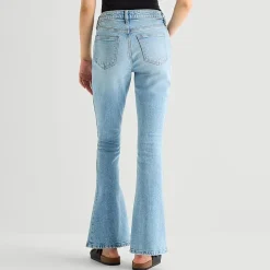 Arizona Womens Juniors Short Low Rise Bootcut Jean