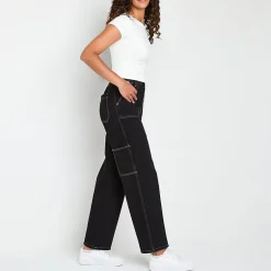 Arizona Womens Juniors Short Highest Rise Straight Leg Jean