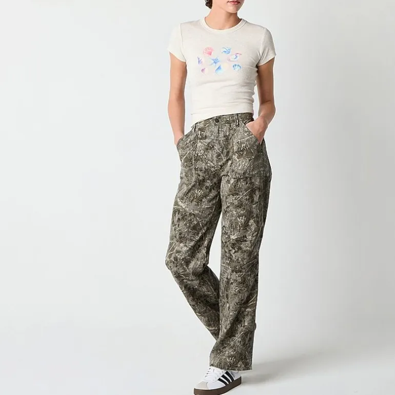 Arizona Womens Juniors Short Highest Rise Straight Leg Jean