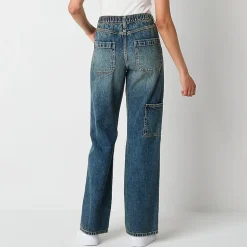 Arizona Womens Juniors Short Highest Rise Straight Leg Jean