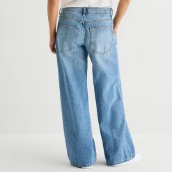 Arizona Womens Juniors Short Low Rise Baggy Fit Jean