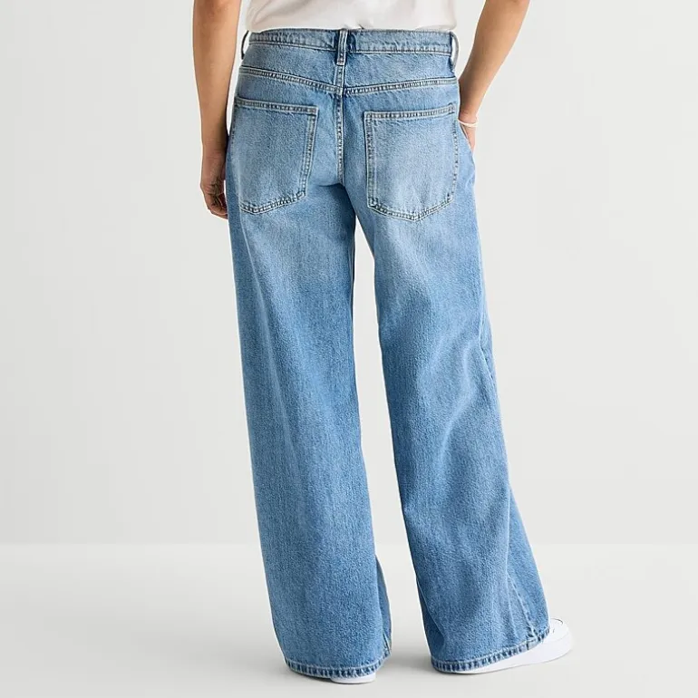 Arizona Womens Juniors Short Low Rise Baggy Fit Jean