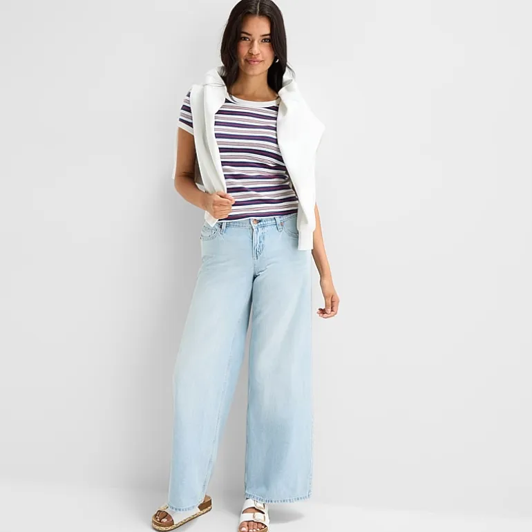 Arizona Womens Juniors Short Low Rise Baggy Fit Jean