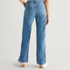 Arizona Womens Juniors Short Low Rise Straight Leg Jean