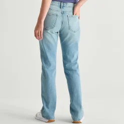 Arizona Womens Juniors Short Low Rise Straight Leg Jean