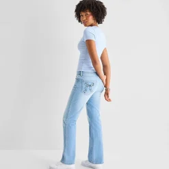 Arizona Womens Juniors Short Low Rise Straight Leg Jean