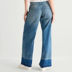 Arizona Womens Juniors Short Low Rise Baggy Fit Jean
