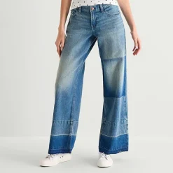 Arizona Womens Juniors Short Low Rise Baggy Fit Jean