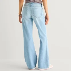 Arizona Womens Juniors Short Low Rise Bootcut Jean