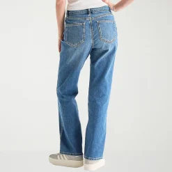 Arizona Womens Juniors Short High Rise Stretch Fabric Straight Leg Jean