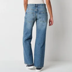 Arizona Womens Juniors Short Low Rise Baggy Fit Jean