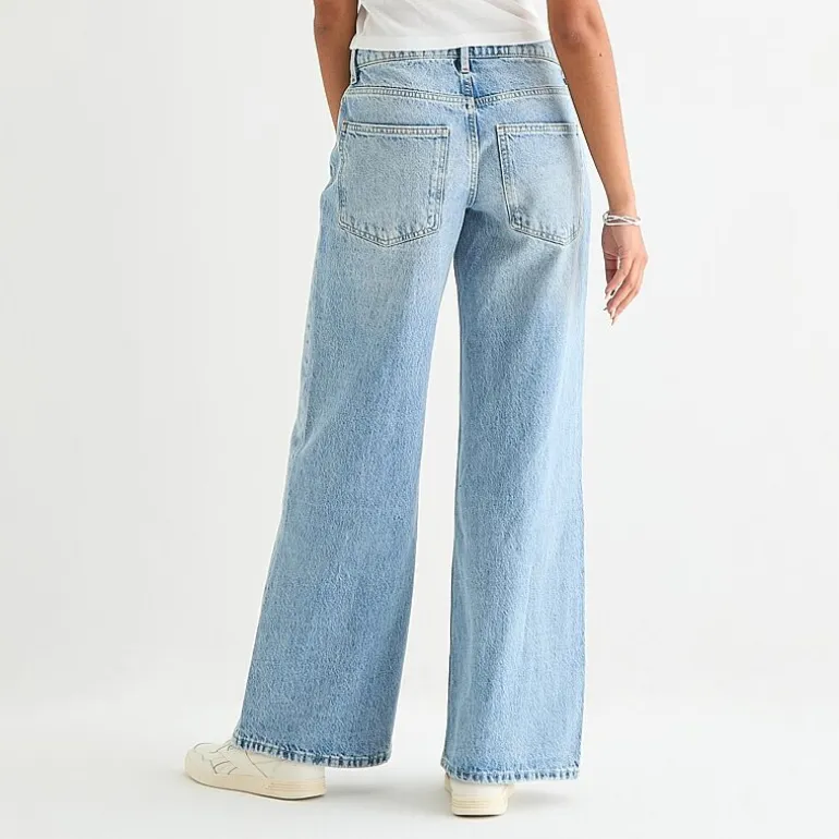 Arizona Womens Juniors Short Low Rise Baggy Fit Jean