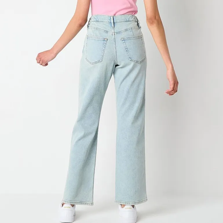 Arizona Womens Juniors Short High Rise Curvy Fit Jean