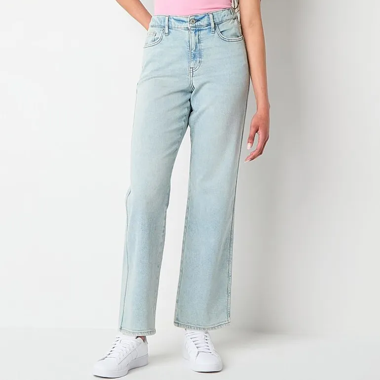 Arizona Womens Juniors Short High Rise Curvy Fit Jean
