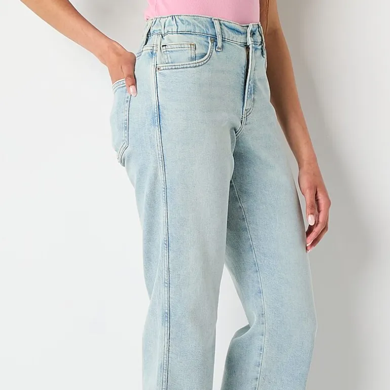 Arizona Womens Juniors Short High Rise Curvy Fit Jean