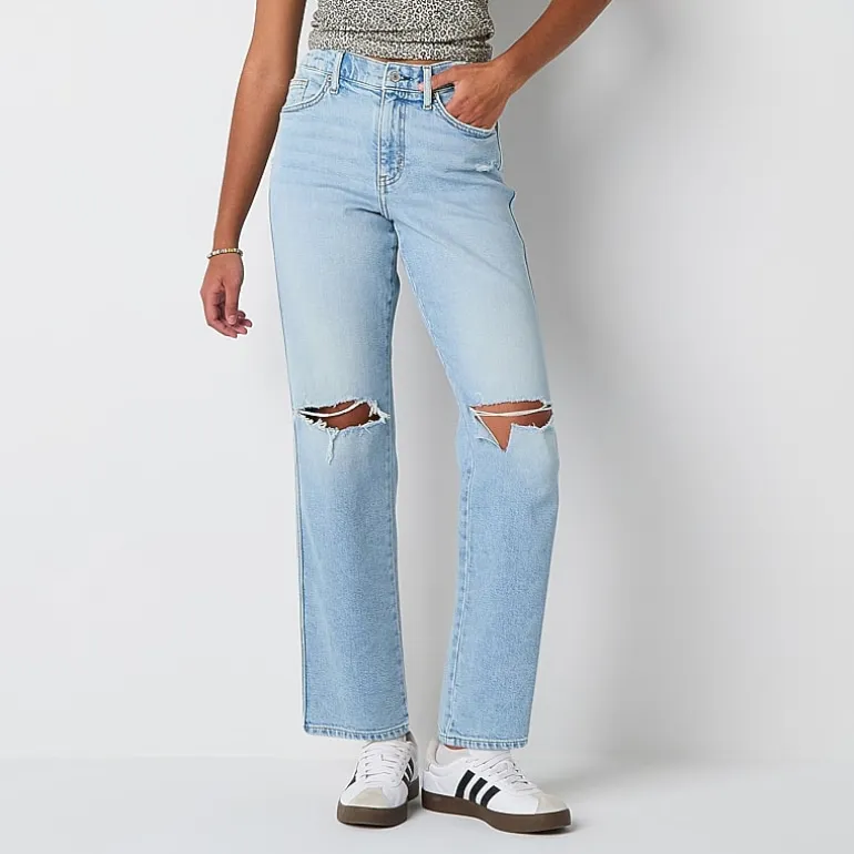 Arizona Womens Juniors Short High Rise Curvy Fit Jean