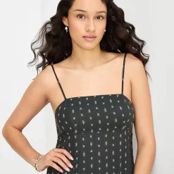 Arizona Womens Juniors Sleeveless Floral Midi Slip Dress