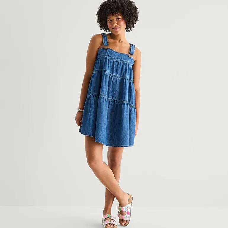 Arizona Womens Juniors Sleeveless Sundress