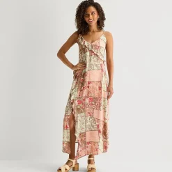Arizona Womens Juniors Sleeveless Floral Midi Slip Dress