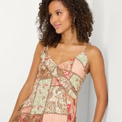 Arizona Womens Juniors Sleeveless Floral Midi Slip Dress