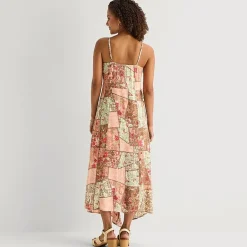 Arizona Womens Juniors Sleeveless Floral Midi Slip Dress