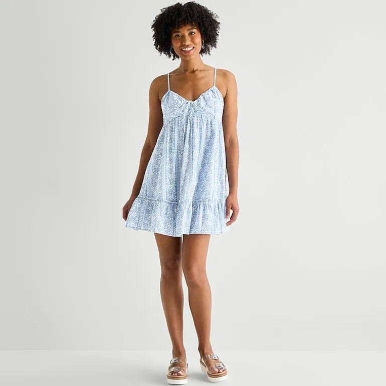 Arizona Womens Juniors Sleeveless Sundress