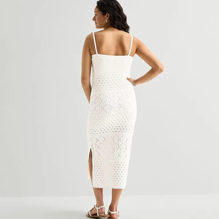 Arizona Womens Juniors Sleeveless Midi Sweater Dress