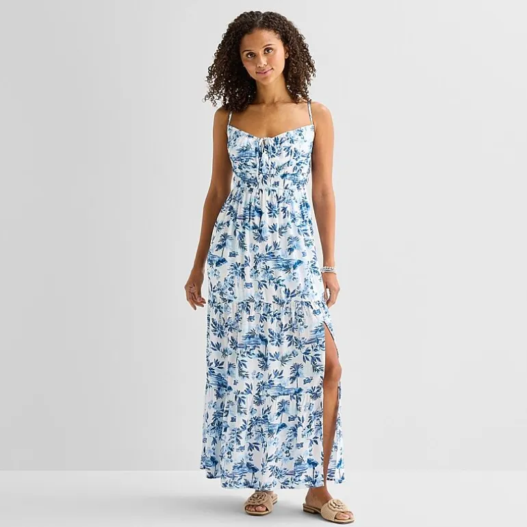 Arizona Womens Juniors Sleeveless Maxi Dress